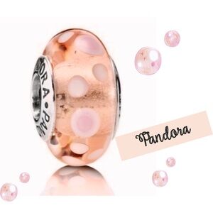 Pandora pink bubbles glass charm discontinued